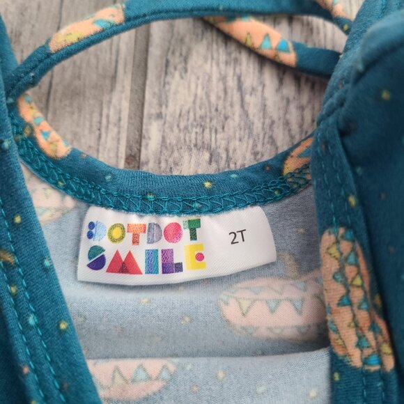 DotDot Smile toddler girls Teal Pumpkin Print Twirl Dress Size 2T - Picture 8 of 10